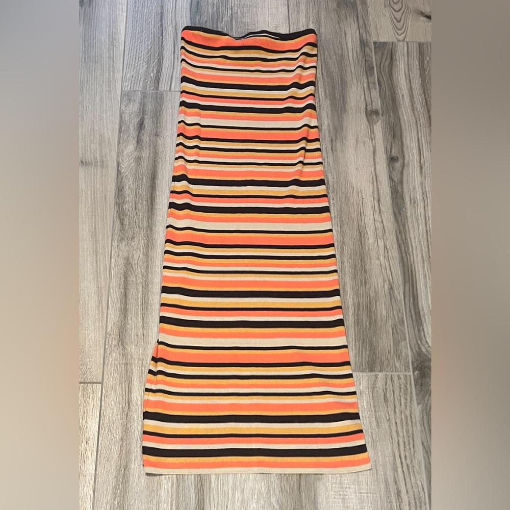 Freshman1996 Striped Tube Dress  - Size Medium